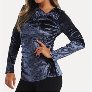 Betabrand Crushed Velvet Top, Size L